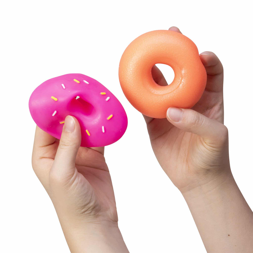 NeeDoh Dohnuts K9 Orange with Prink removable frosting from Dohnut