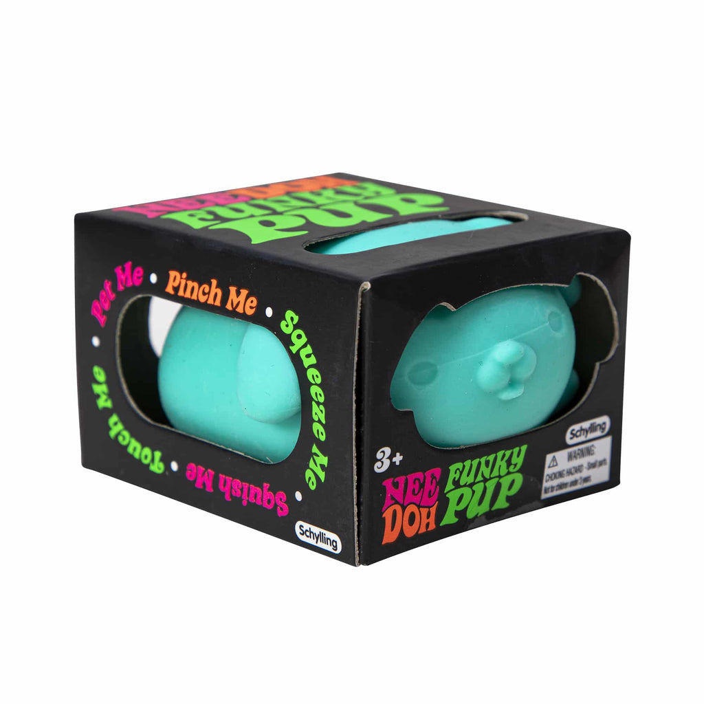 NeeDoh Funky Pup B8 - Teal Pkg 3Q Right