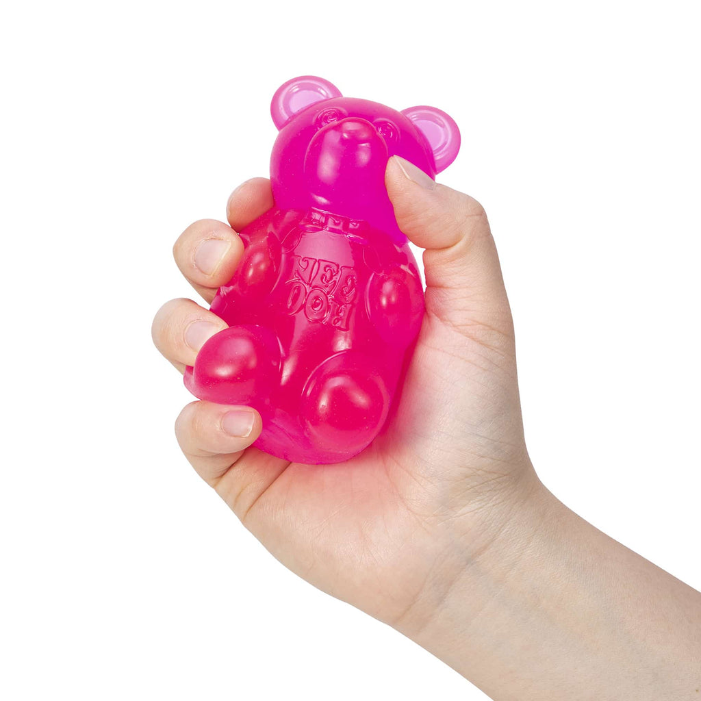 NeeDoh Gummy Bear T5 - Hand holding Pink Gummy Bear T5