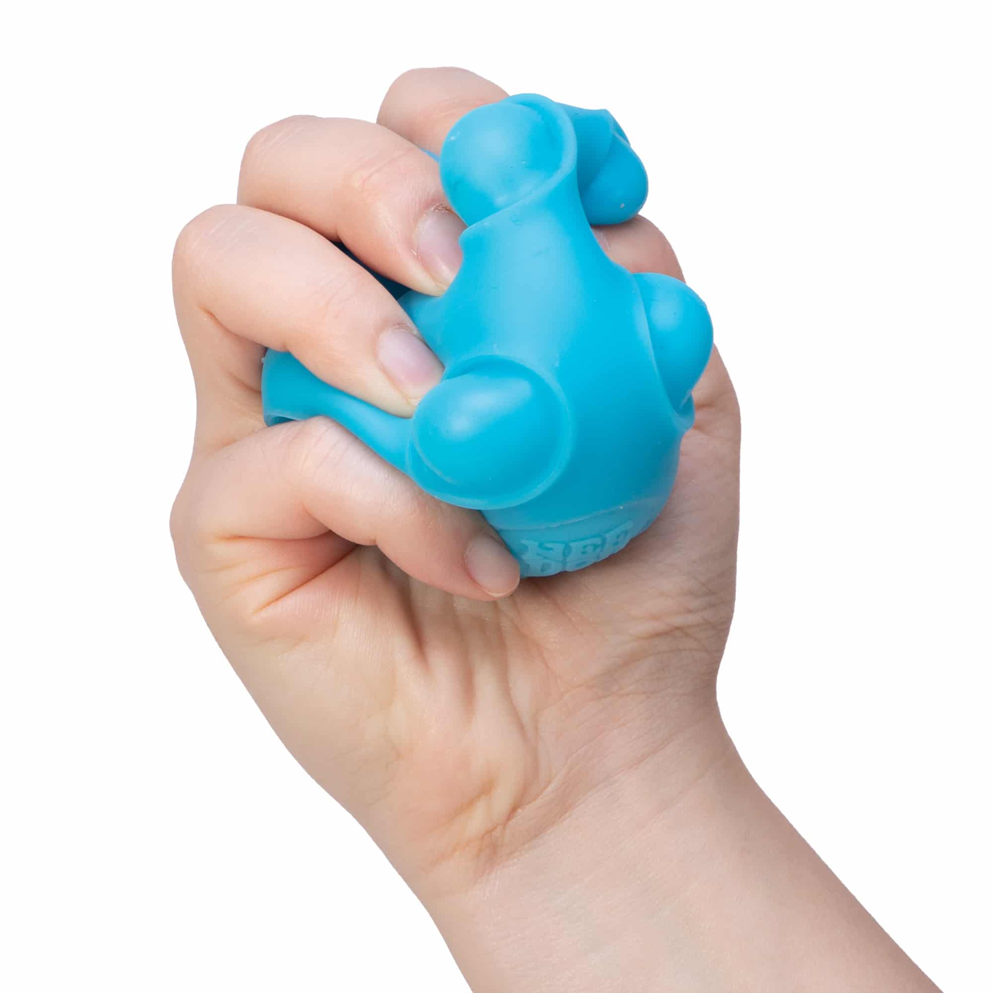 NeeDoh Happy Snappy I8 - Hand squeezing blue Happy Snappy I8
