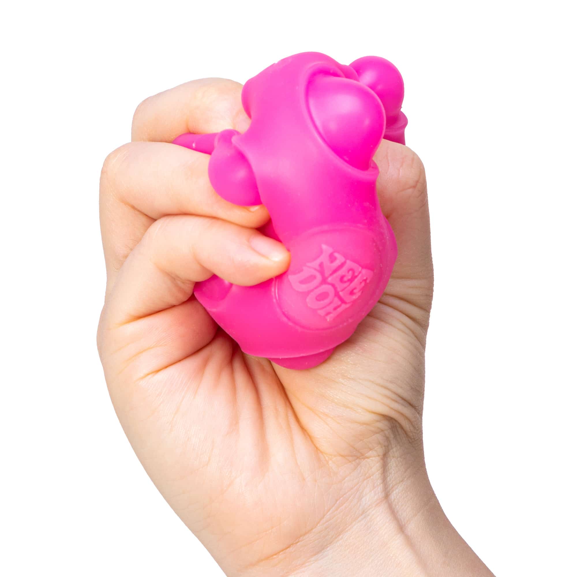 NeeDoh Happy Snappy I8 - Hand squeezing pink Happy Snappy I8