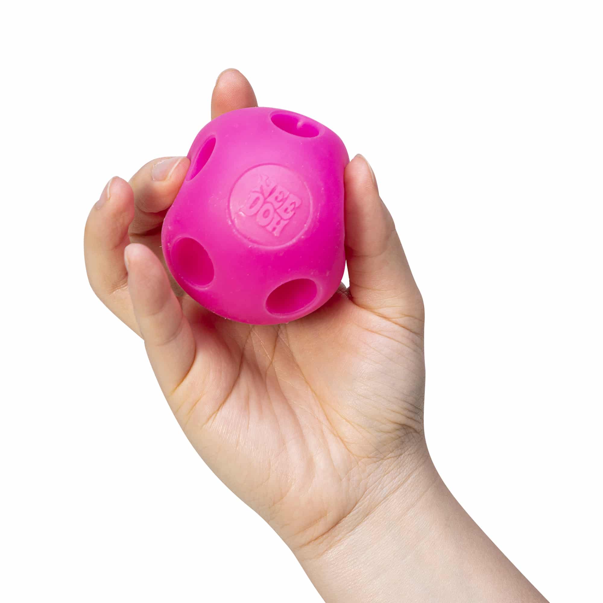 NeeDoh Happy Snappy I8 - Pink in Hand