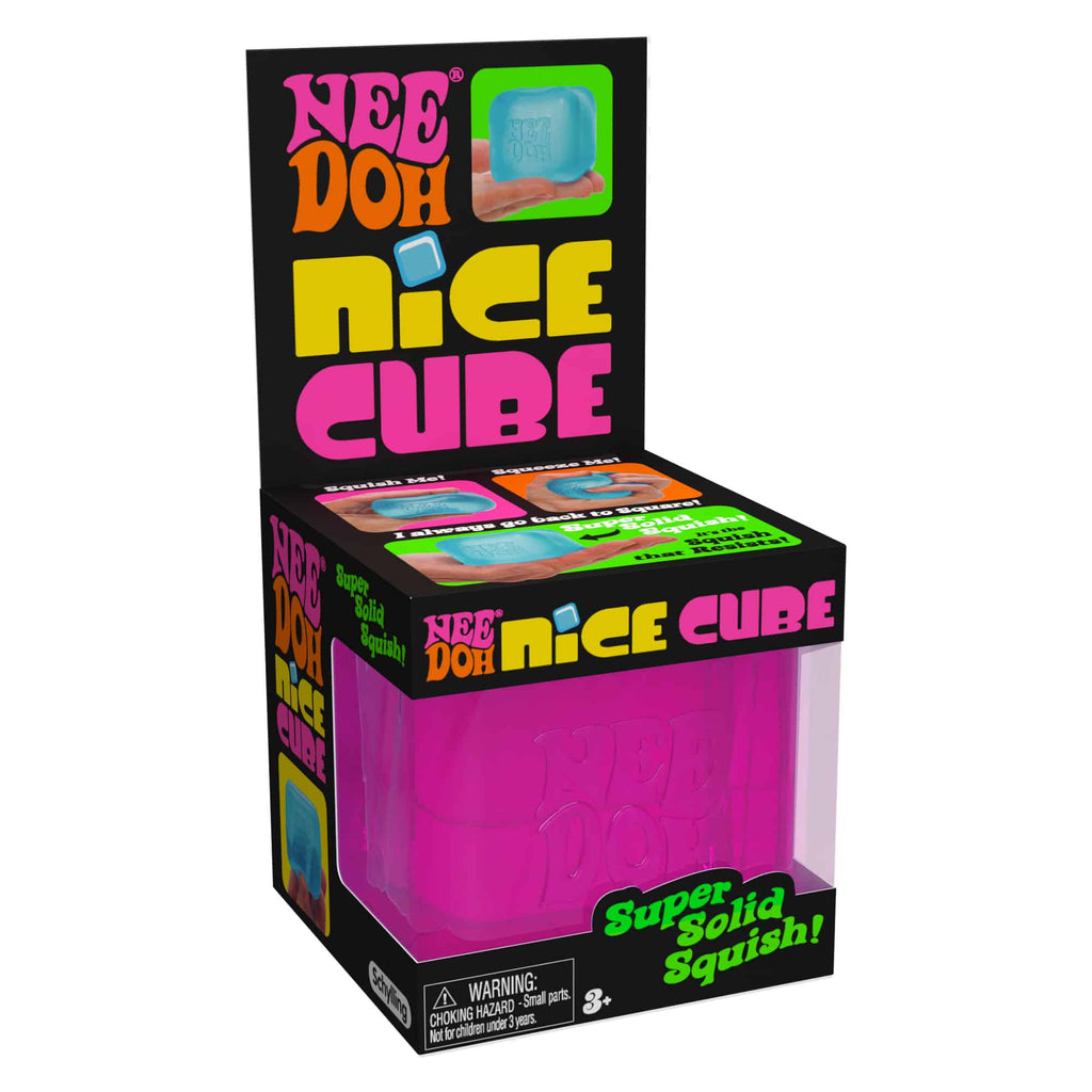 NeeDoh Nice Cube P2 Pink Package Angle Right