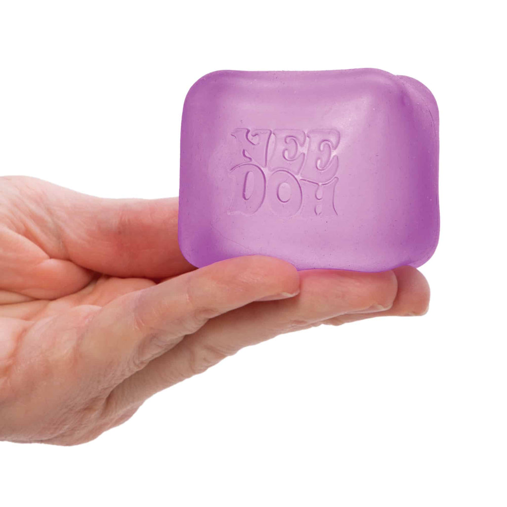 NeeDoh Nice Cube P2 Purple Held in Hand