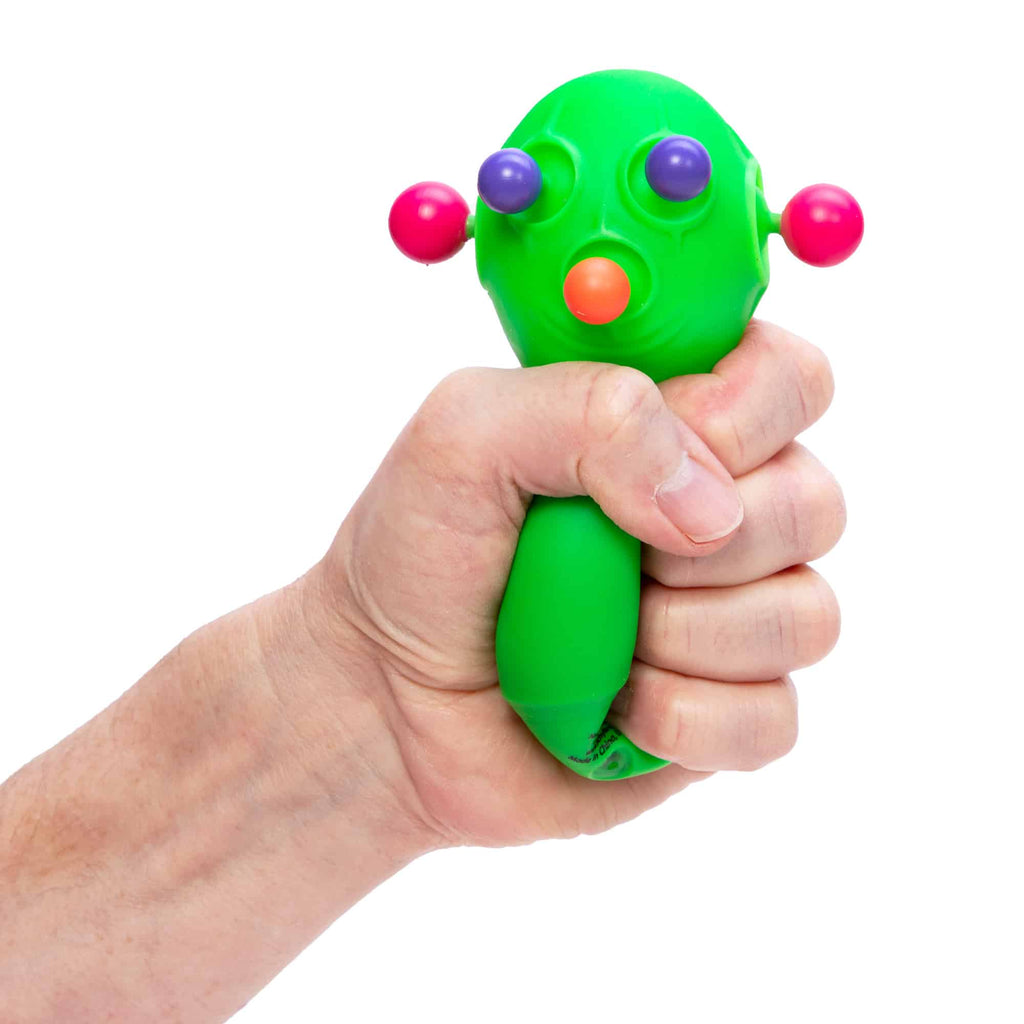 NeeDoh Panic Pete R4 Green Squeezed